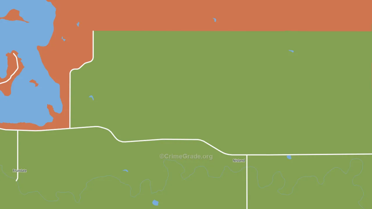 Nisland, SD Map of Vandalism Rates
