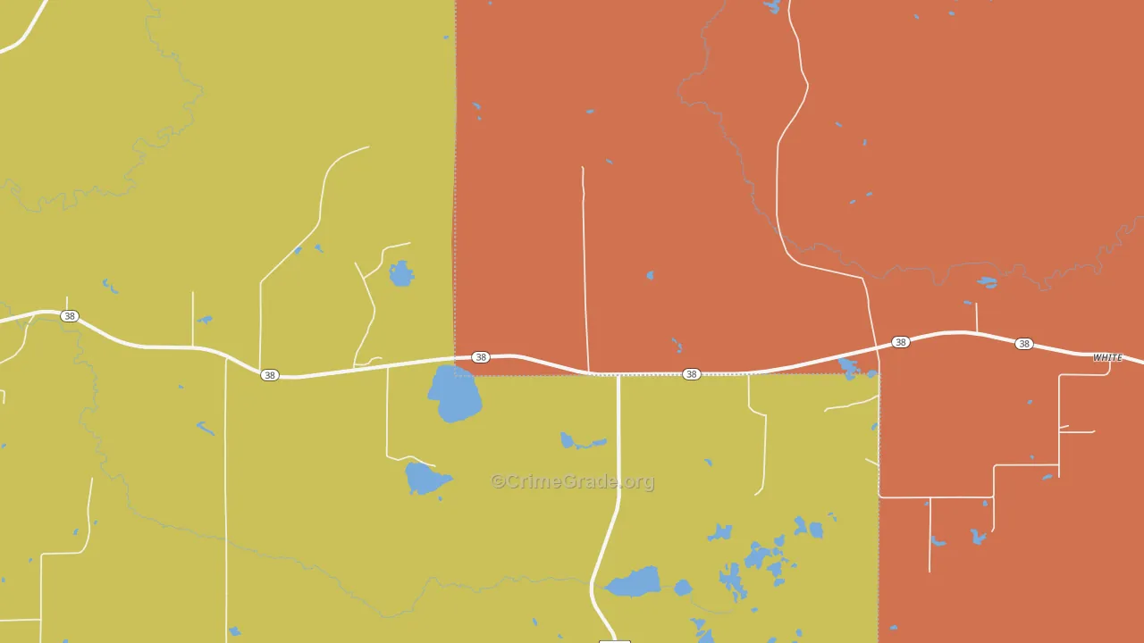 Nisula, MI Map of Vandalism Rates