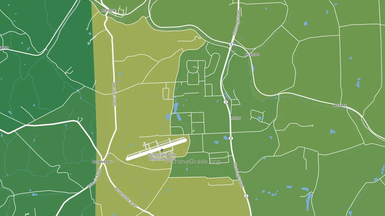 Nixon, PA Map of Vandalism Rates