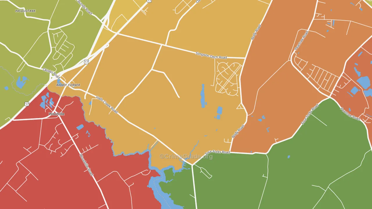 Nixonton, NC Map of Vandalism Rates
