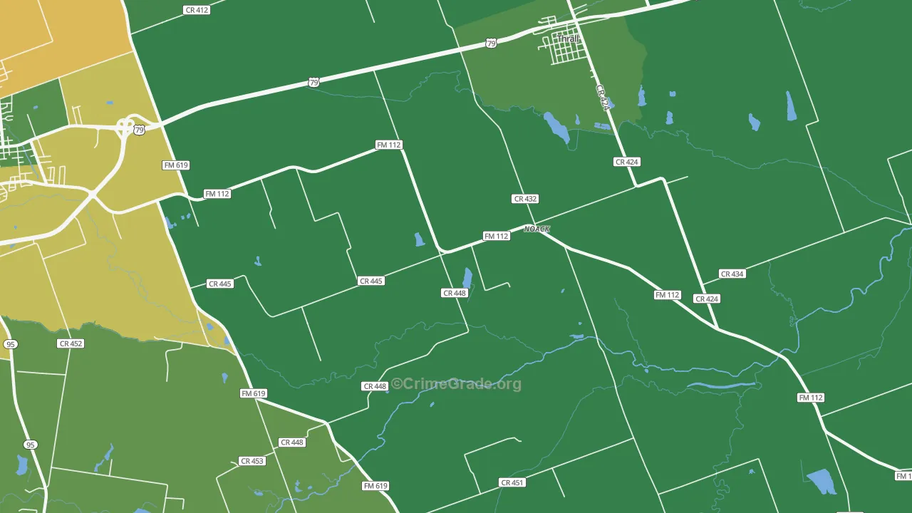 Noack, TX Map of Vandalism Rates