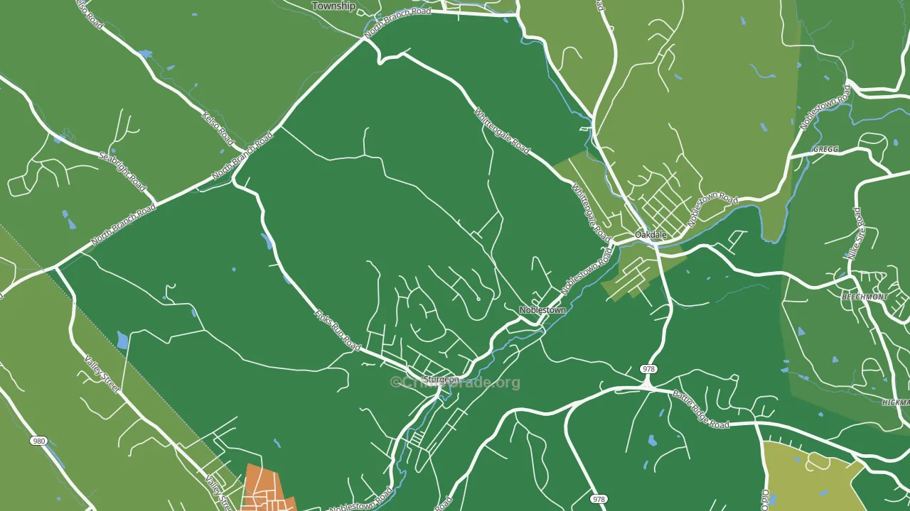 Noblestown, PA Map of Vandalism Rates