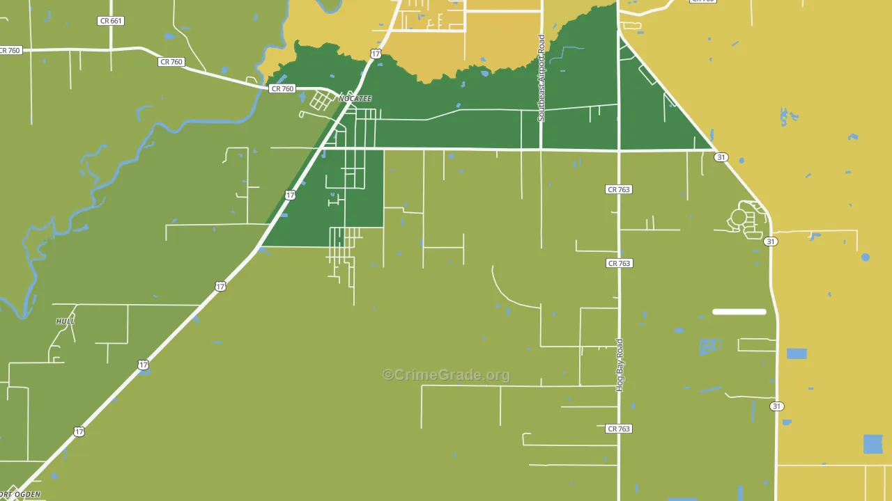 Nocatee, FL Map of Vandalism Rates