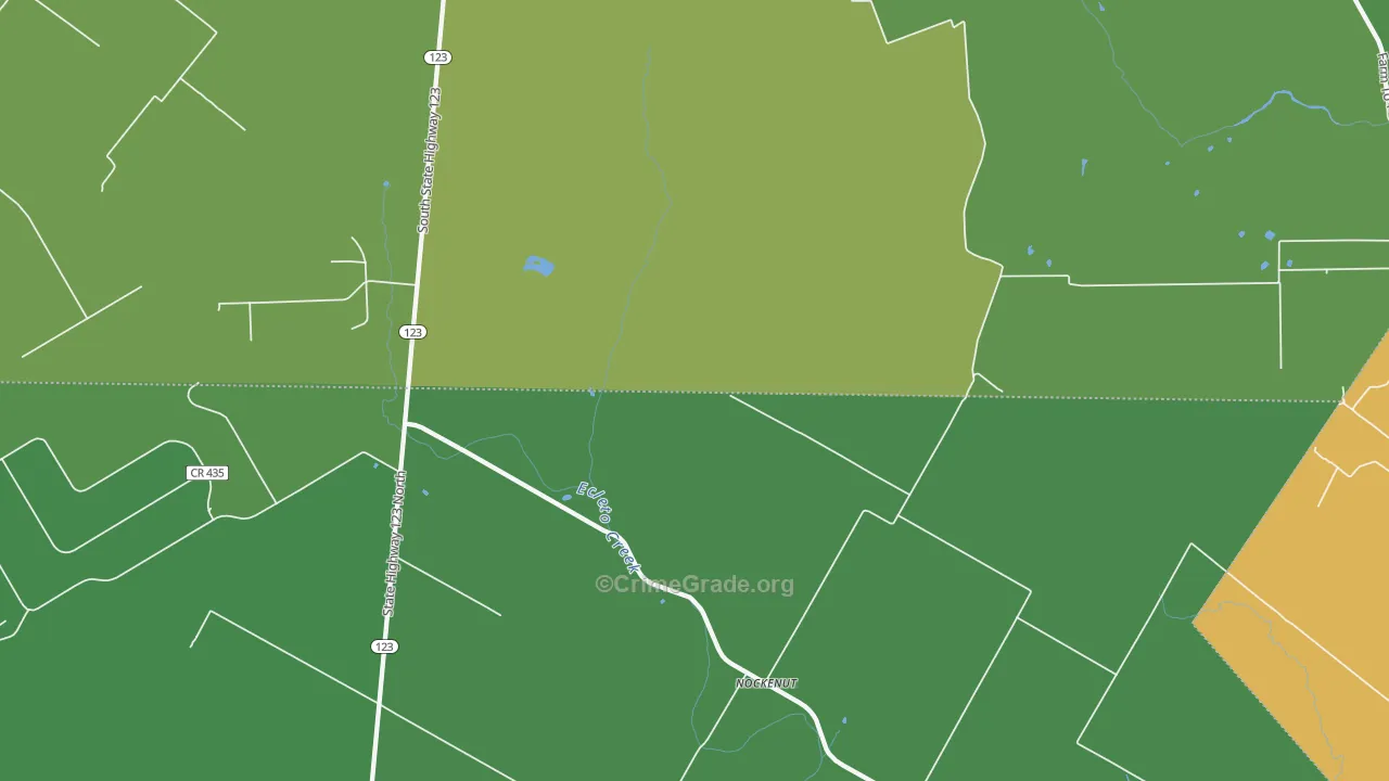 Nockenut, TX Map of Vandalism Rates