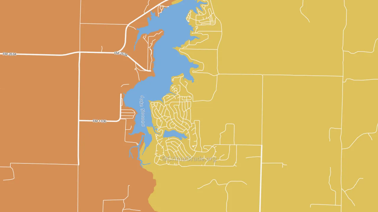 Nocona Hills, TX Map of Vandalism Rates