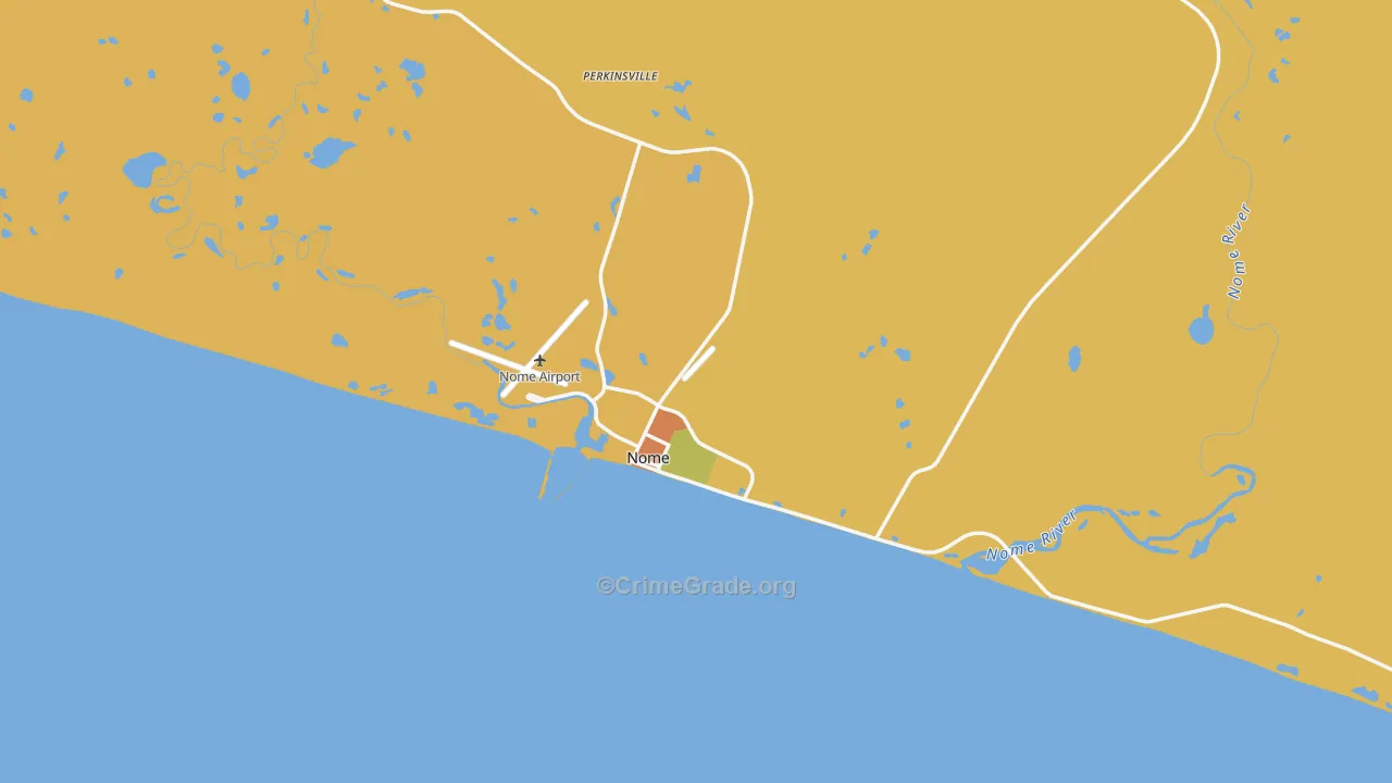 Nome, AK Map of Vandalism Rates