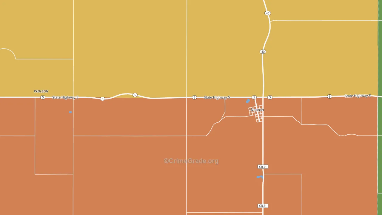 Noonan, ND Map of Vandalism Rates