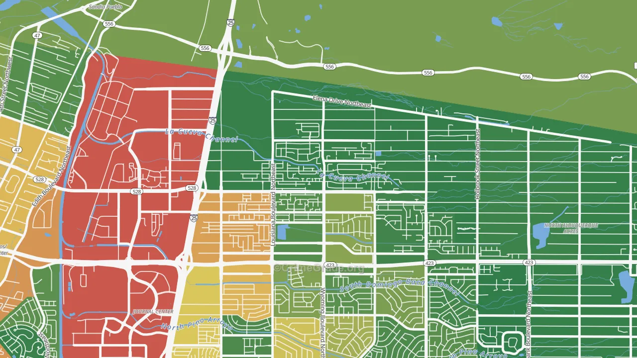 Nor Este, Albuquerque, NM Map of Vandalism Rates