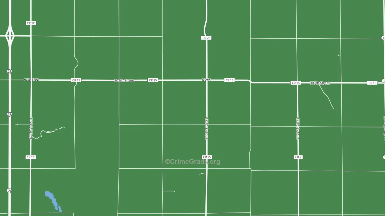 Nora, SD Map of Vandalism Rates