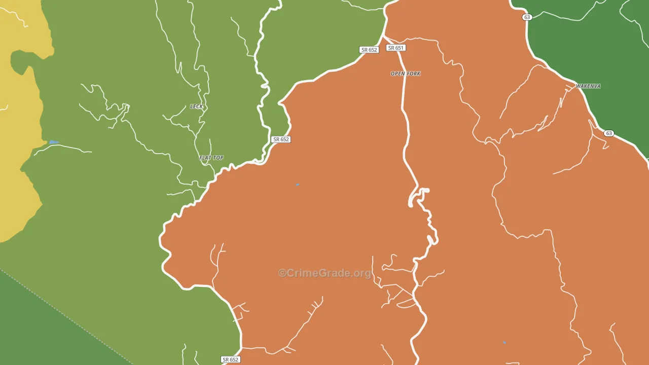 Nora, VA Map of Vandalism Rates