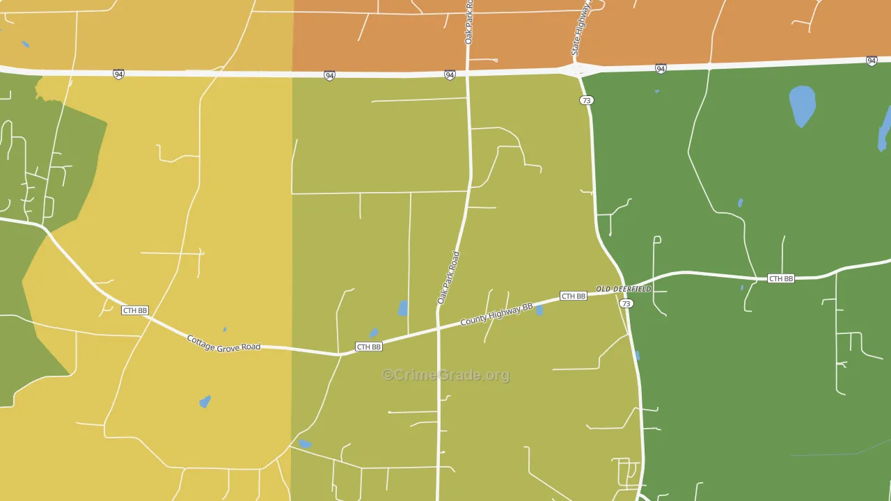 Nora, WI Map of Vandalism Rates