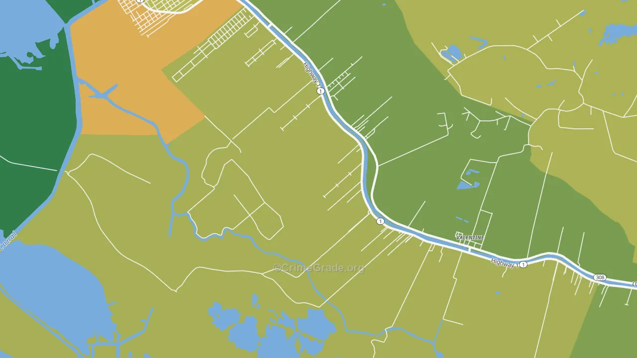 Norah, LA Map of Vandalism Rates