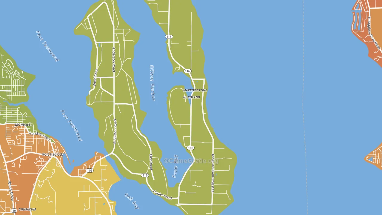 Nordland, WA Map of Vandalism Rates