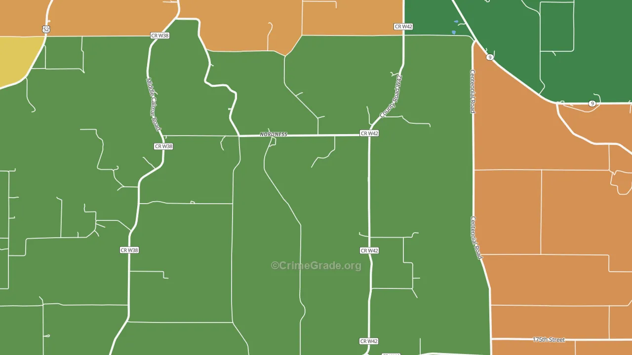 Nordness, IA Map of Vandalism Rates