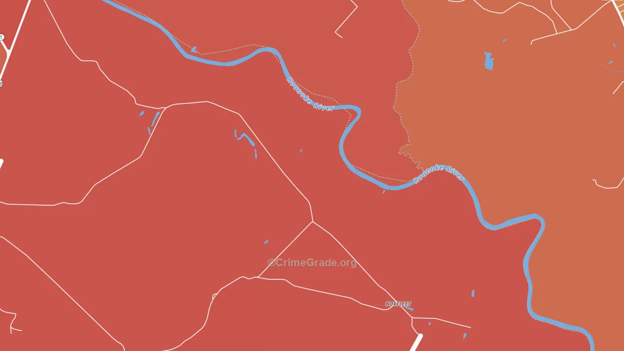 Norfleet, NC Map of Vandalism Rates