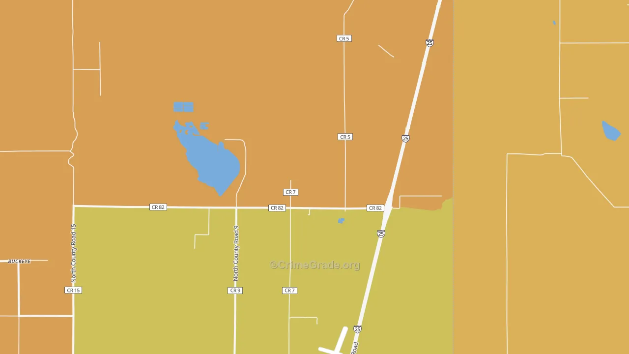 Norfolk, CO Map of Vandalism Rates