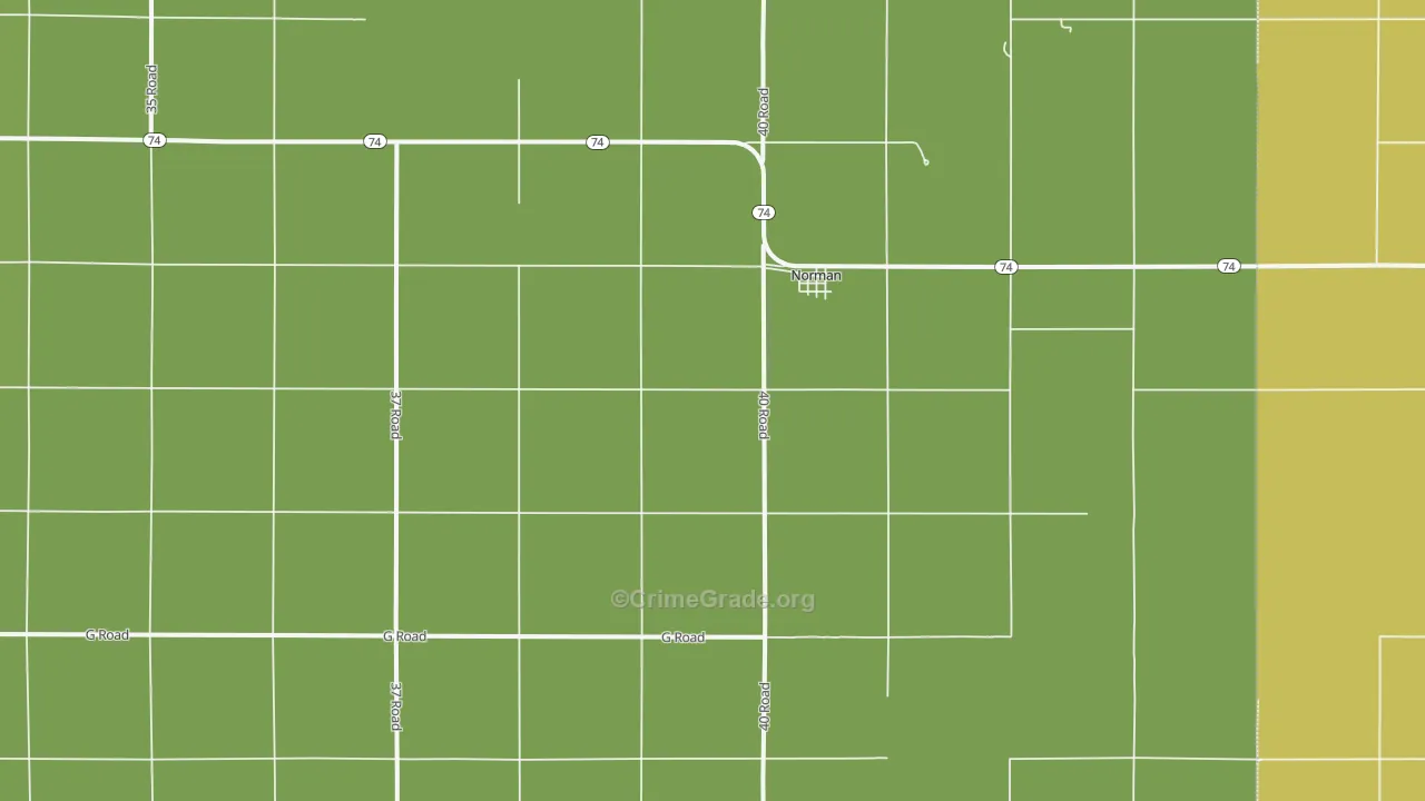 Norman, NE Map of Vandalism Rates