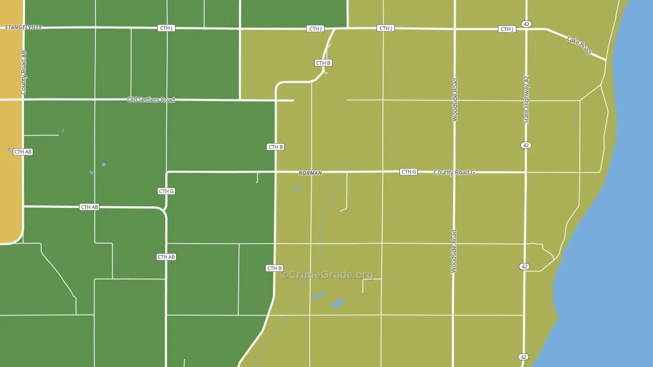 Norman, WI Map of Vandalism Rates