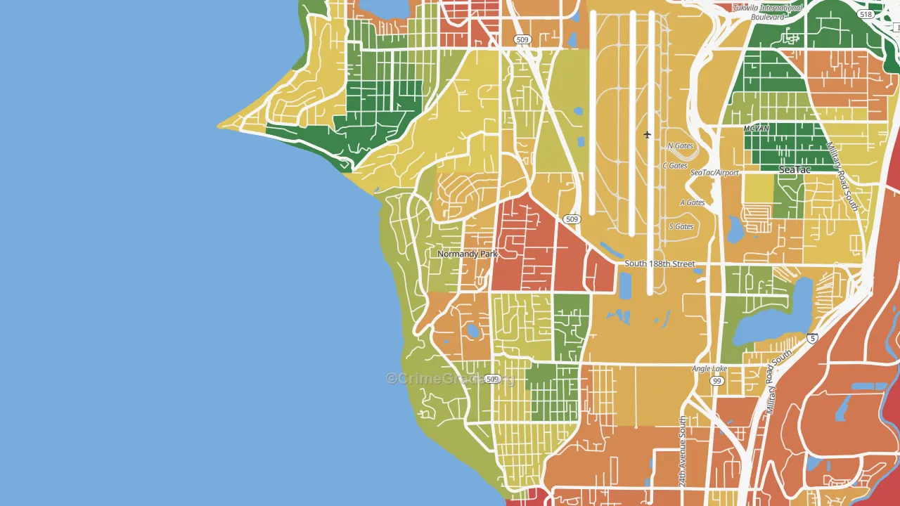 Normandy Park, WA Map of Vandalism Rates
