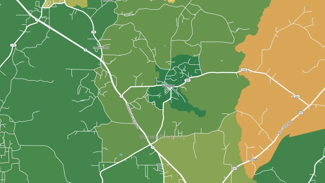 Norphlet, AR Map of Vandalism Rates