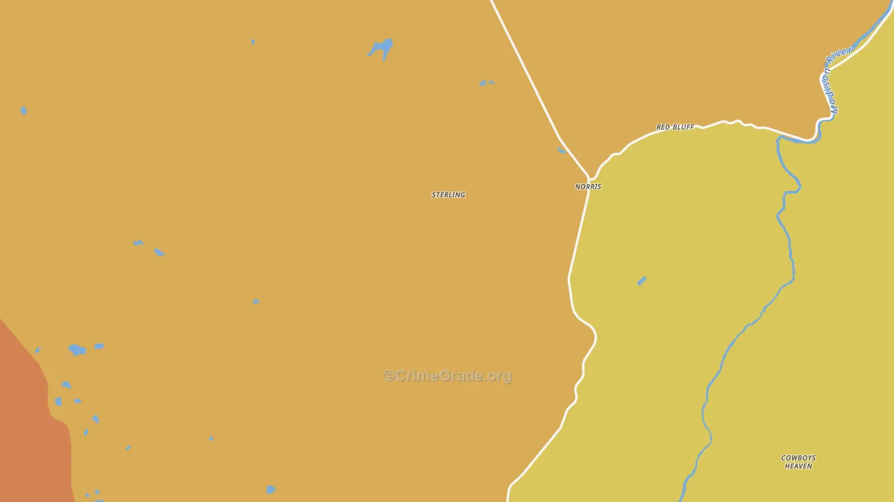 Norris, MT Map of Vandalism Rates