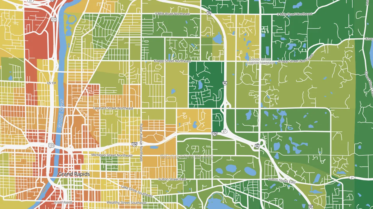 Norteast Citizens Action, Grand Rapids, MI Map of Vandalism Rates