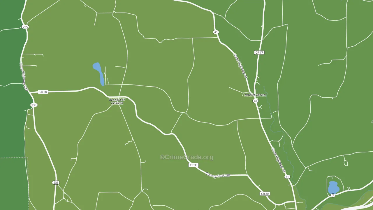 North Afton, NY Map of Vandalism Rates