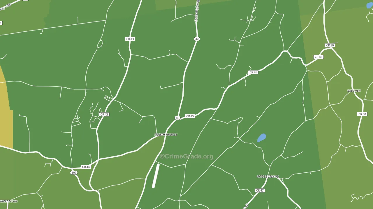 North Argyle, NY Map of Vandalism Rates