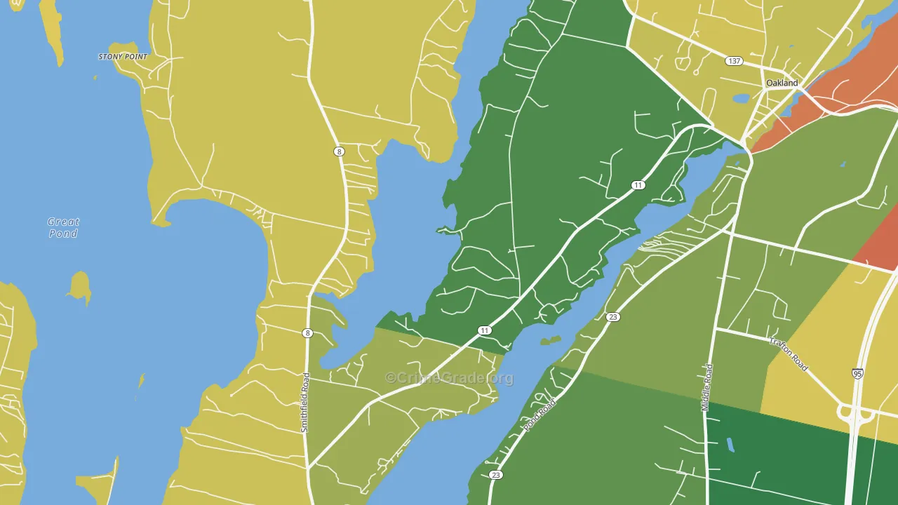 North Belgrade, ME Map of Vandalism Rates