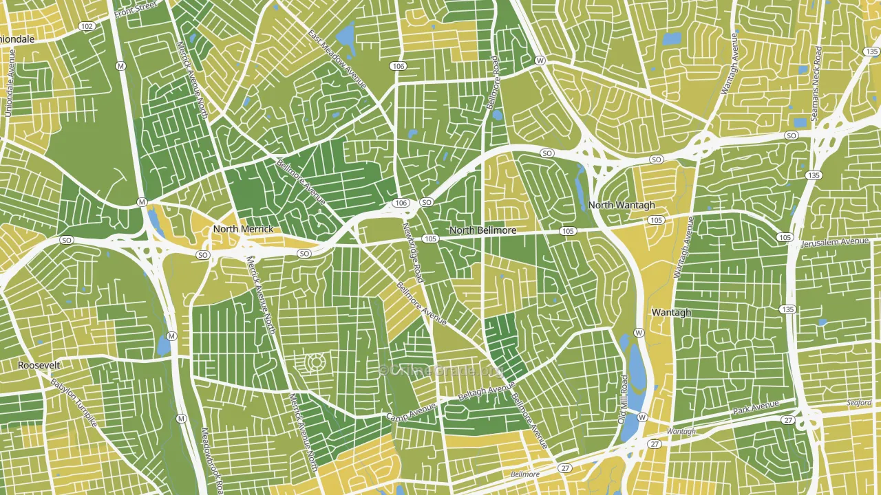 North Bellmore, NY Map of Vandalism Rates