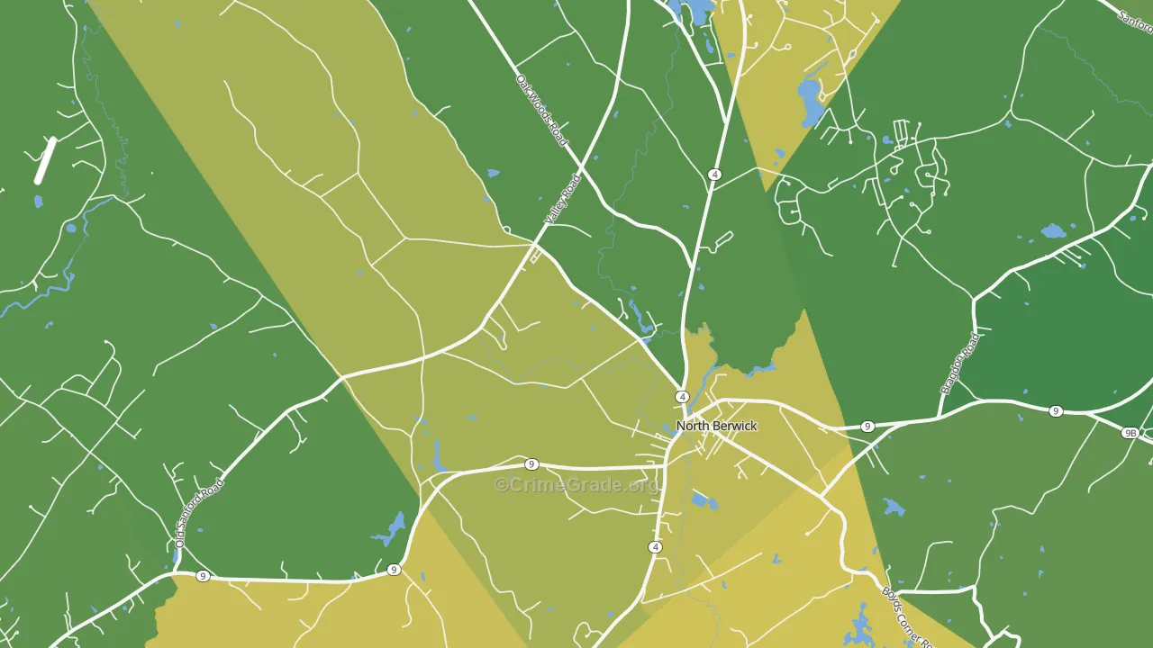 North Berwick, ME Map of Vandalism Rates