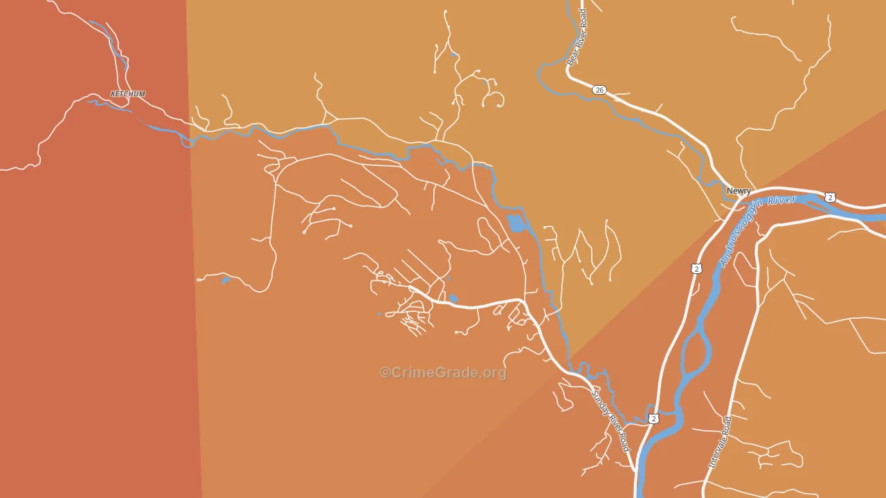 North Bethel, ME Map of Vandalism Rates
