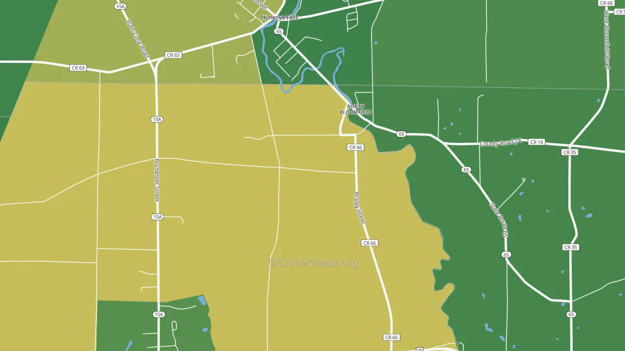 North Bloomfield, NY Map of Vandalism Rates