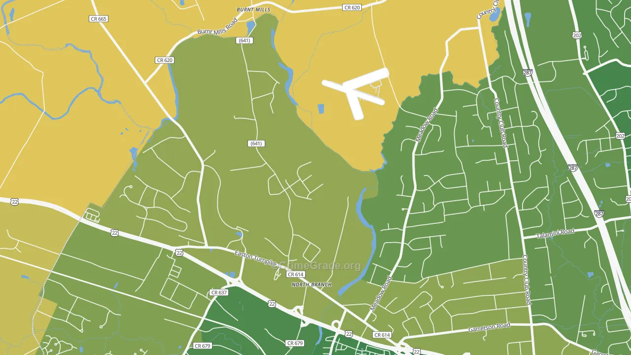 North Branch Depot, NJ Map of Vandalism Rates