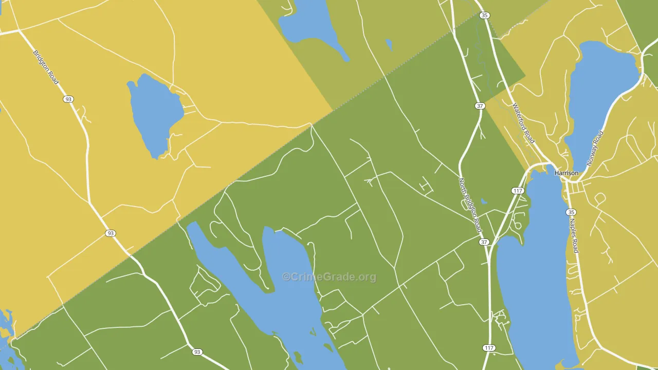 North Bridgton, ME Map of Vandalism Rates
