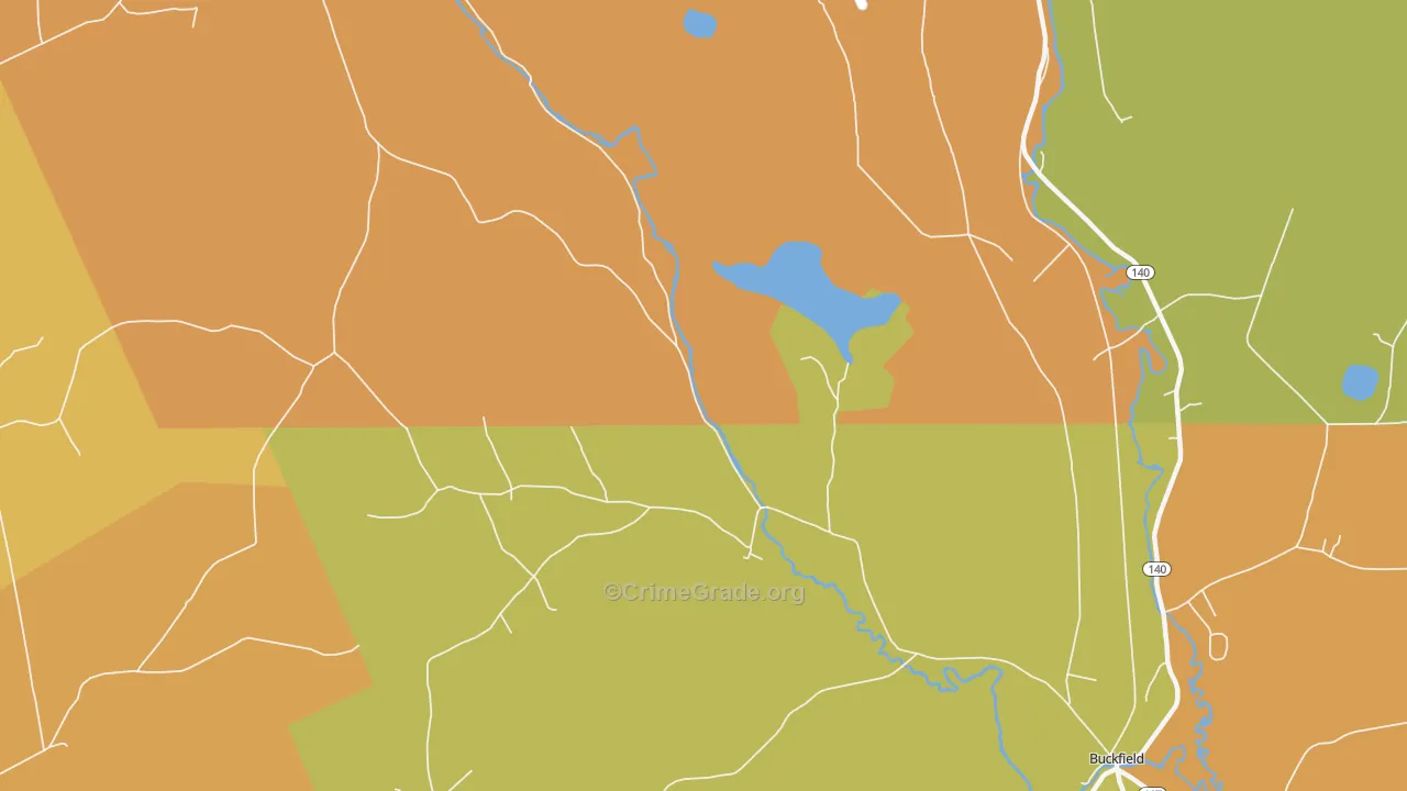 North Buckfield, ME Map of Vandalism Rates