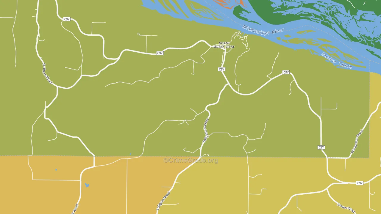 North Buena Vista, IA Map of Vandalism Rates