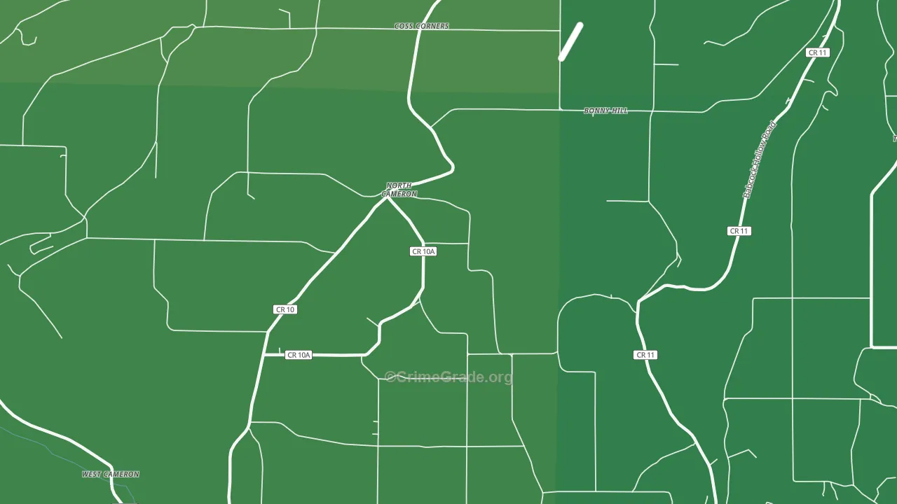 North Cameron, NY Map of Vandalism Rates