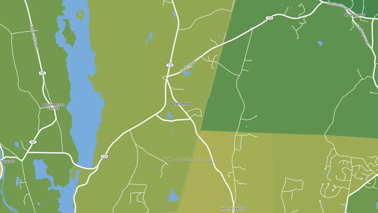 North Canton, CT Map of Vandalism Rates