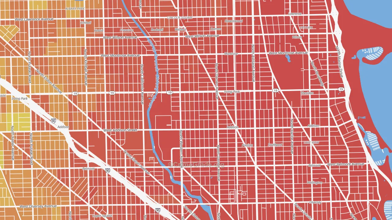 North Center, Chicago, IL Map of Vandalism Rates