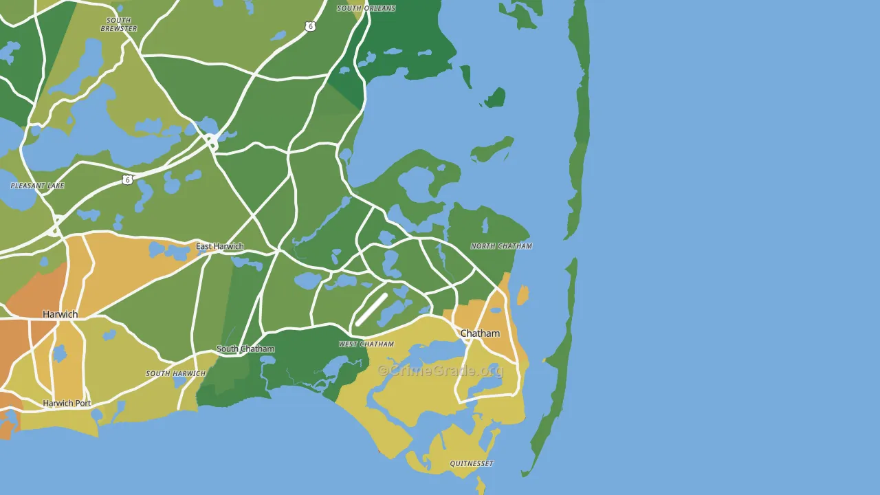 North Chatham, MA Map of Vandalism Rates