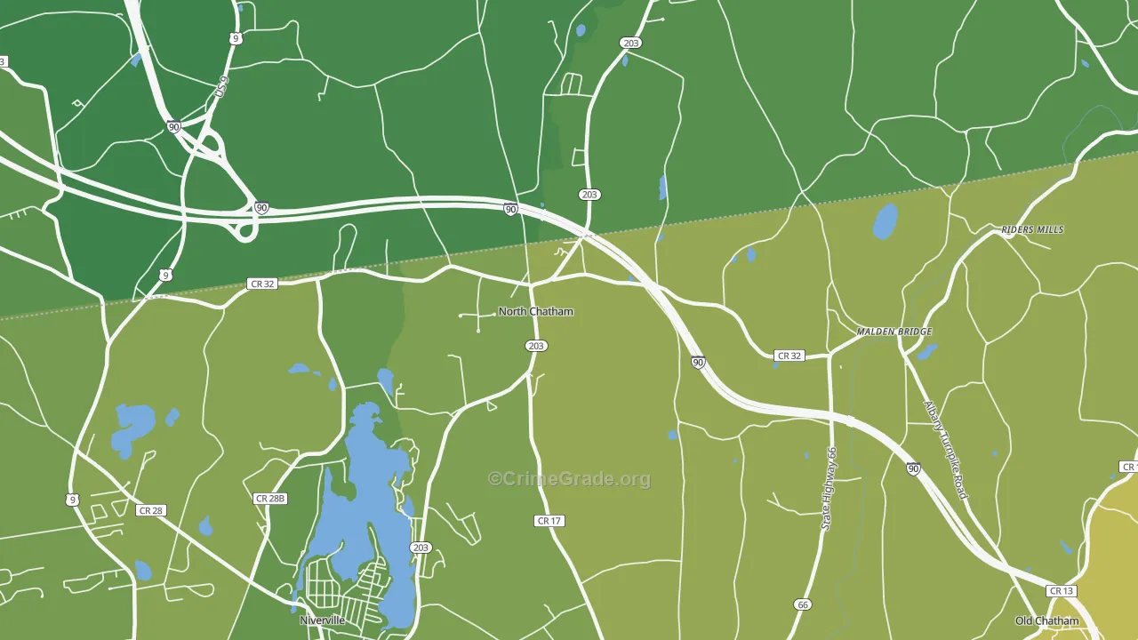 North Chatham, NY Map of Vandalism Rates