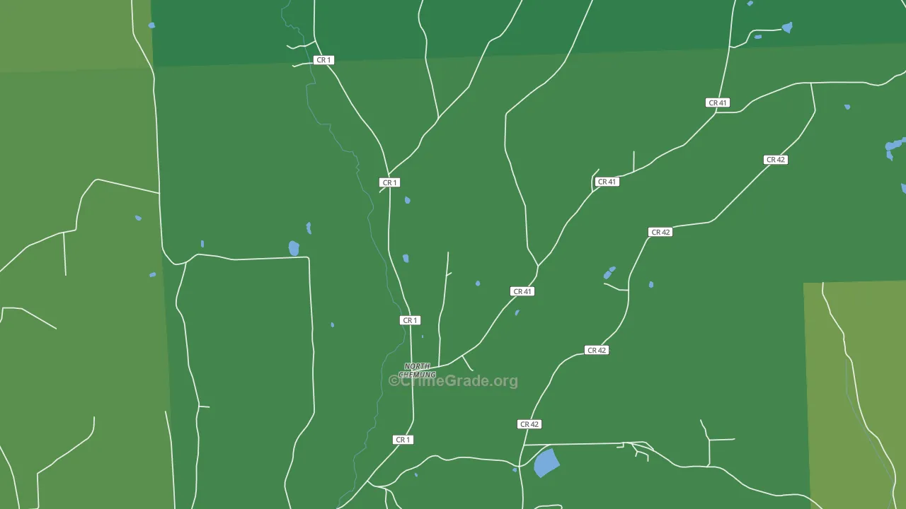 North Chemung, NY Map of Vandalism Rates