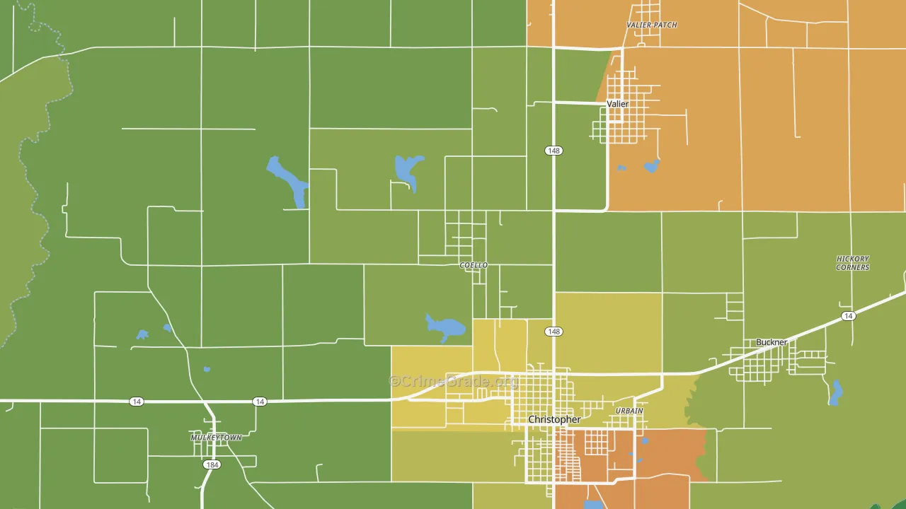 North City, IL Map of Vandalism Rates