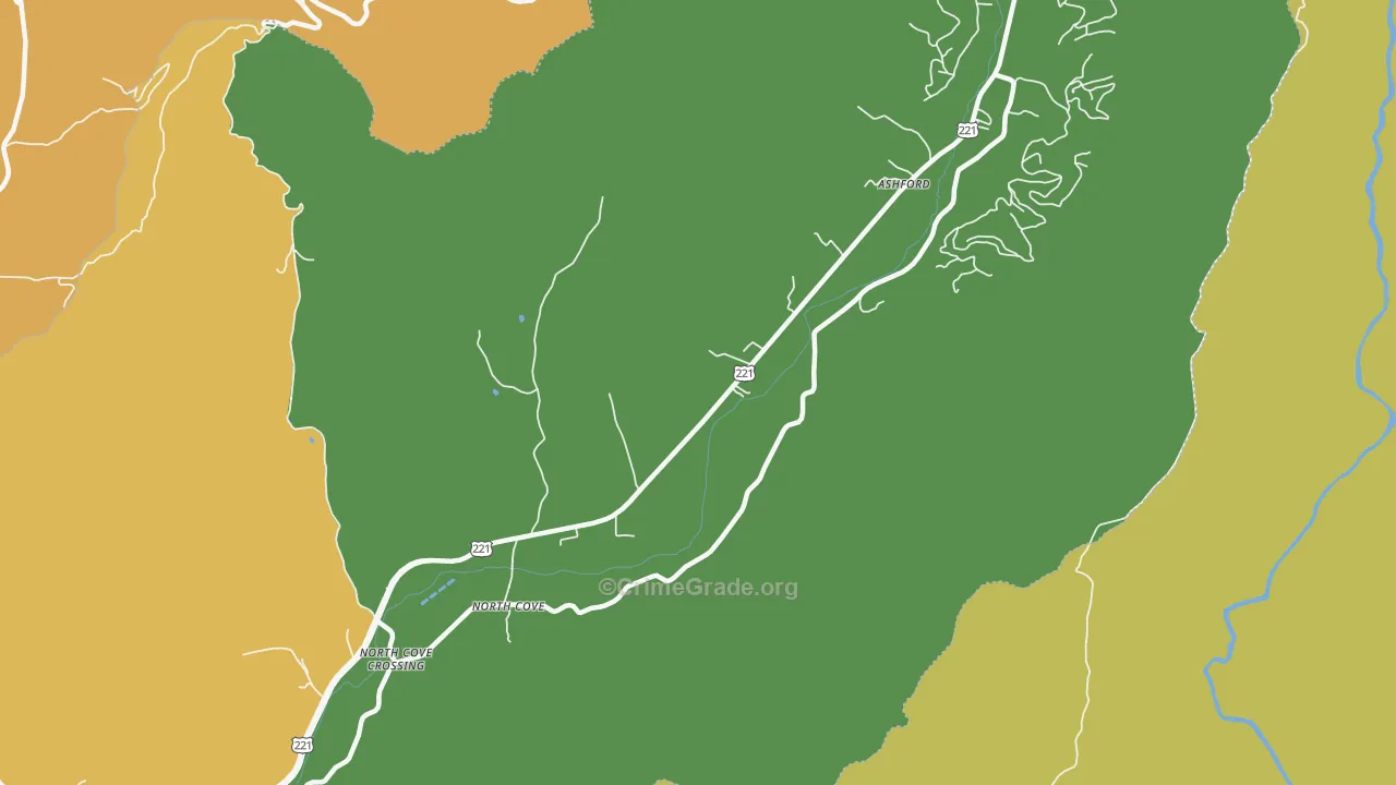 North Cove, NC Map of Vandalism Rates