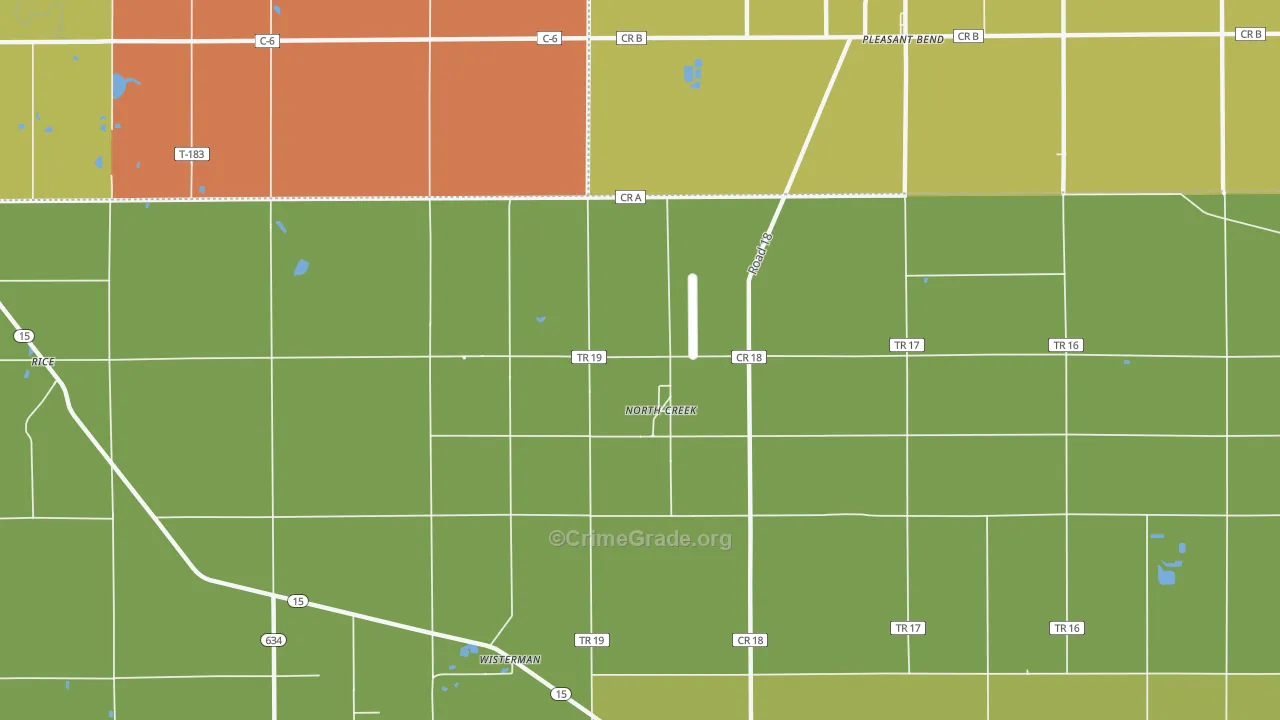 North Creek, OH Map of Vandalism Rates
