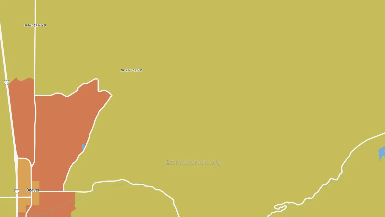 North Creek, UT Map of Vandalism Rates