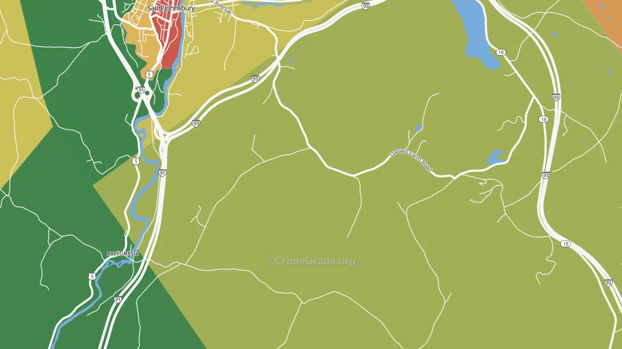 North Danville, VT Map of Vandalism Rates