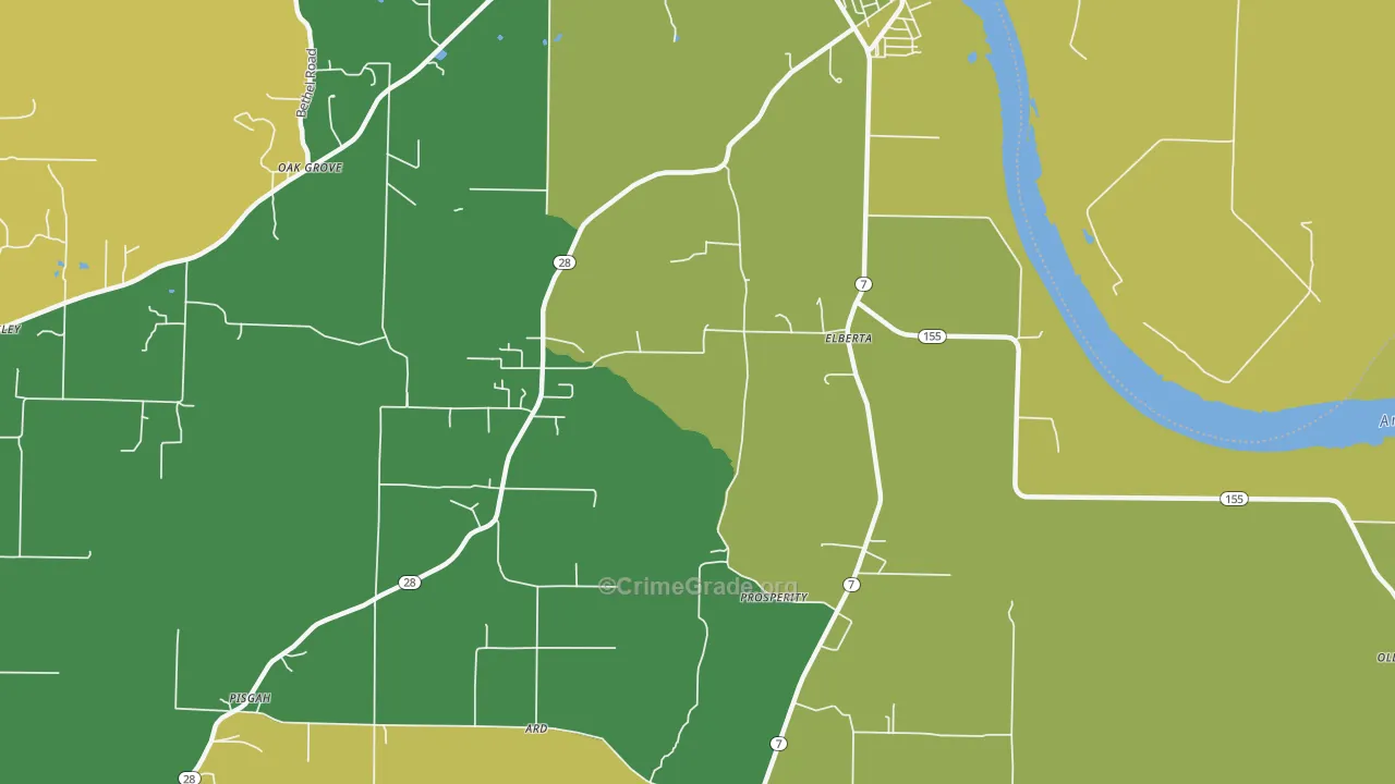 North Dardanelle, AR Map of Vandalism Rates