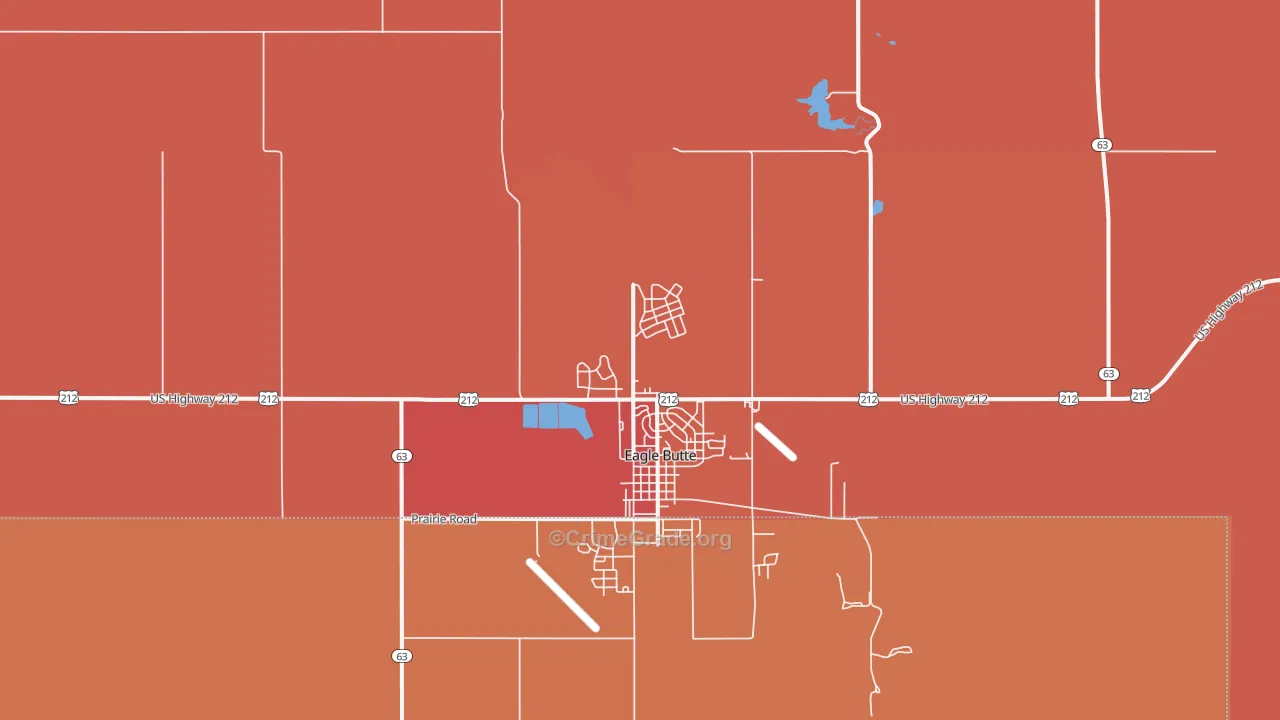North Eagle Butte, SD Map of Vandalism Rates